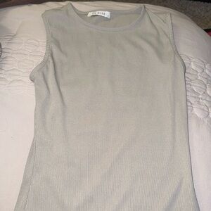 Gray Long ribbed dress